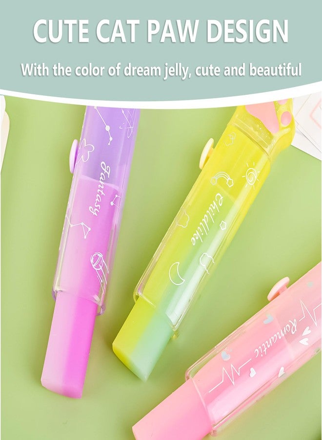Daphilly Retractable Pencil Eraser, Cute Erasers,Gradient Jelly Eraser,Suitable for School Home Office Supplies (Gradient Jelly) - Image 5
