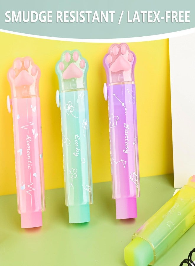 Daphilly Retractable Pencil Eraser, Cute Erasers,Gradient Jelly Eraser,Suitable for School Home Office Supplies (Gradient Jelly) - Image 3