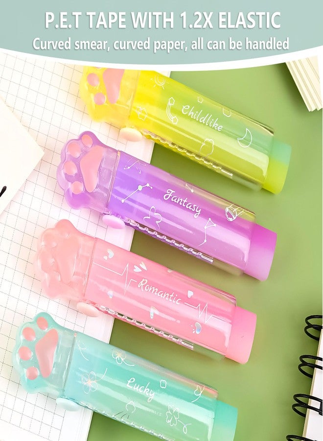 Daphilly Retractable Pencil Eraser, Cute Erasers,Gradient Jelly Eraser,Suitable for School Home Office Supplies (Gradient Jelly) - Image 2