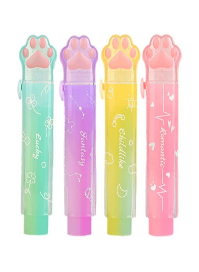 Daphilly Retractable Pencil Eraser, Cute Erasers,Gradient Jelly Eraser,Suitable for School Home Office Supplies (Gradient Jelly) - Image 1