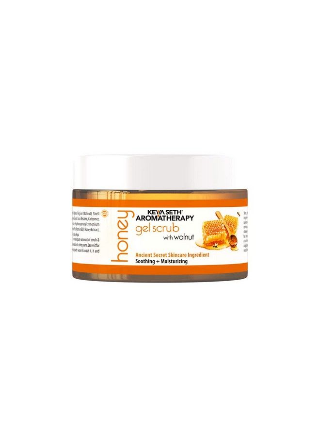 Keya Seth Aromatherapy Honey Gel Scrub With Walnut Shell Honey Conditioner Moisturizing & Natural Scrubbing For Face & Body 160 Gm - Image 2