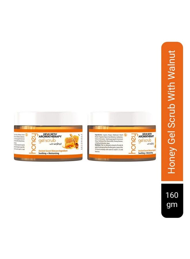 Keya Seth Aromatherapy Honey Gel Scrub With Walnut Shell Honey Conditioner Moisturizing & Natural Scrubbing For Face & Body 160 Gm - Image 3