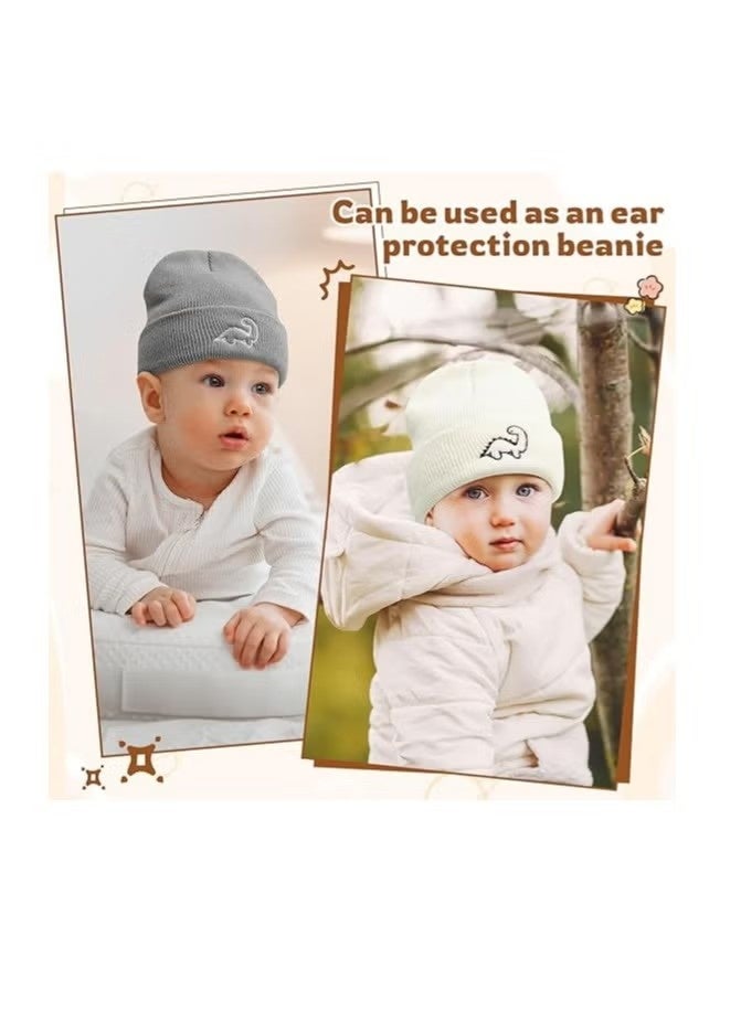 GMORO 3 PCS Unisex Baby Beanie Cute Baby Winter Hat Warm Infant Baby Caps Preemie Hats，0-3 Years - Image 5