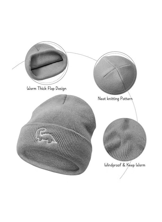 GMORO 3 PCS Unisex Baby Beanie Cute Baby Winter Hat Warm Infant Baby Caps Preemie Hats，0-3 Years - Image 2