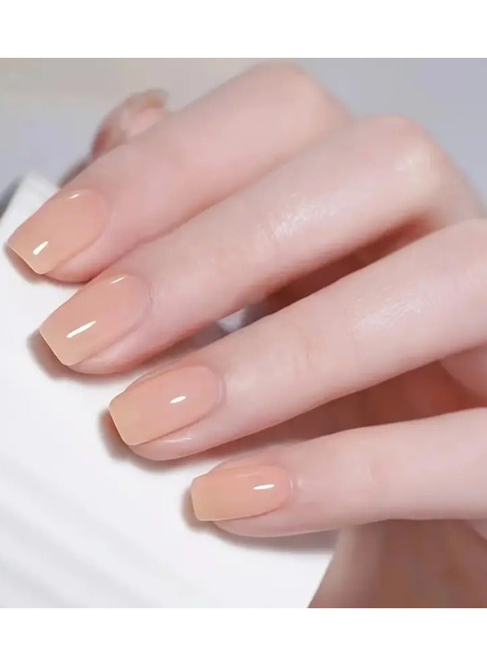 ORiTi 24 pcs Ballet French White Edge Press On Nails - Medium Long Coffin Fake Nails for Women, Girls, and Teens - Includes Glue Sticker and Nails File - Image 1