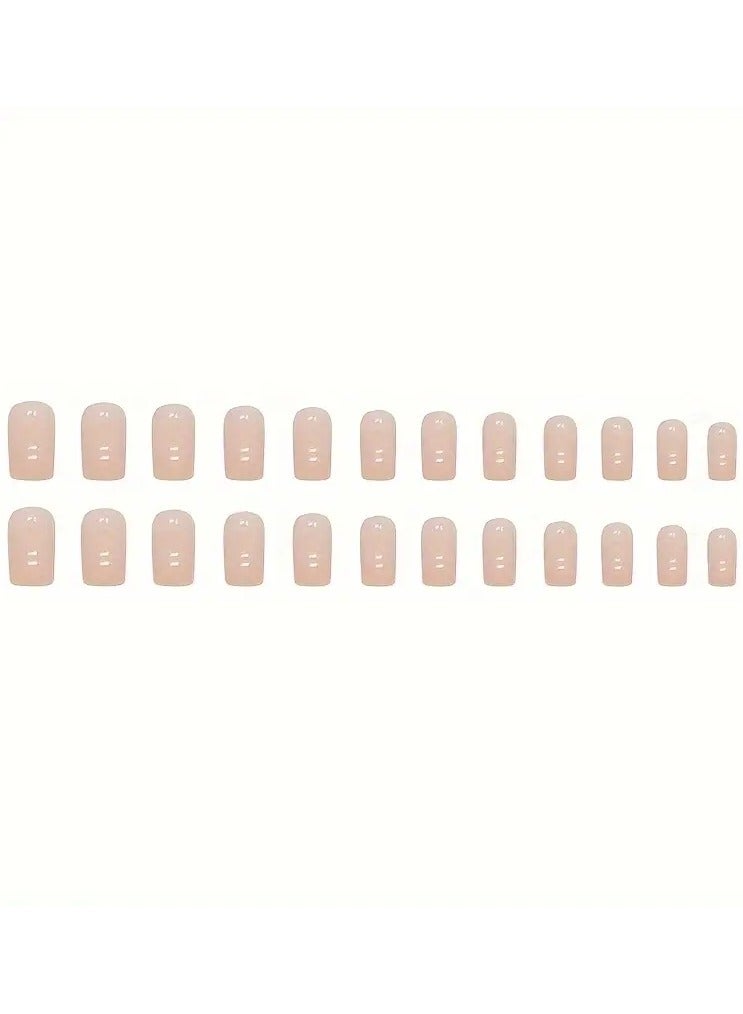 ORiTi 24 pcs Ballet French White Edge Press On Nails - Medium Long Coffin Fake Nails for Women, Girls, and Teens - Includes Glue Sticker and Nails File - Image 2