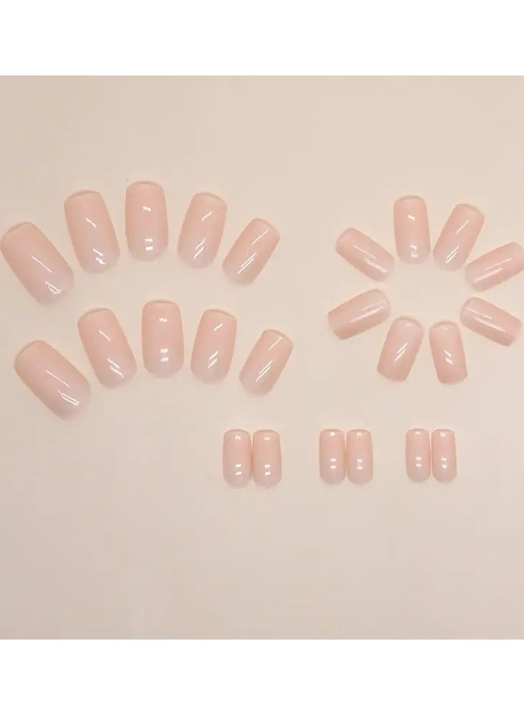 ORiTi 24 pcs Ballet French White Edge Press On Nails - Medium Long Coffin Fake Nails for Women, Girls, and Teens - Includes Glue Sticker and Nails File - Image 4