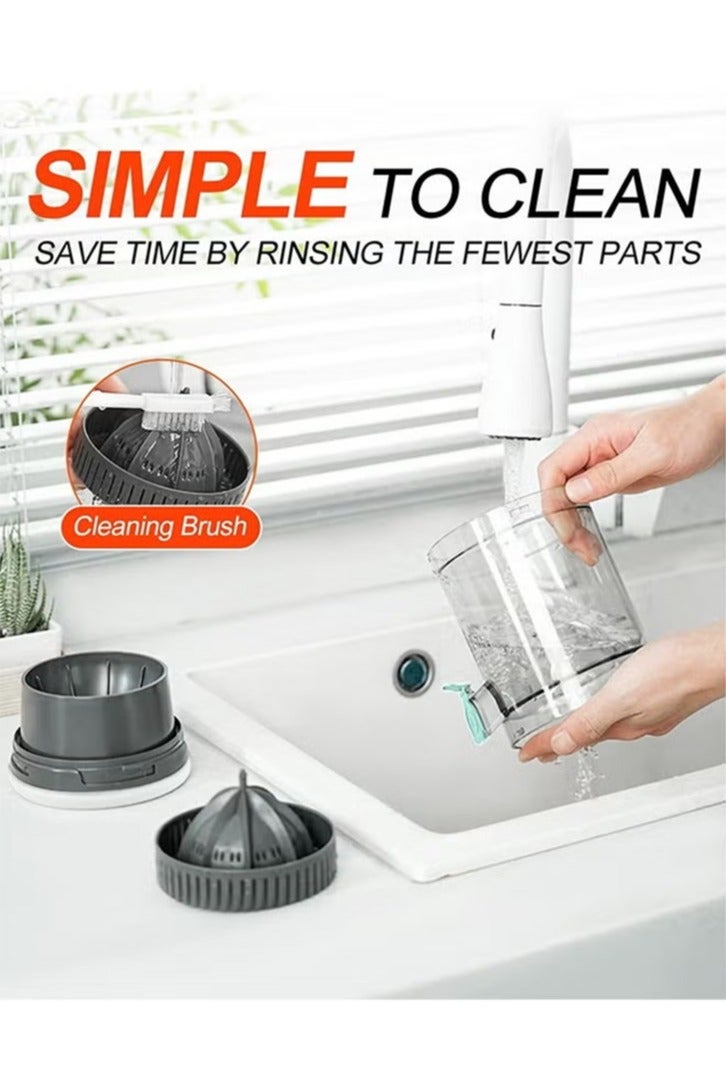 عربست القابلة لإعادة الشحن الكهربائية عصير الحمضيات,USB-C, اللاسلكي, 45W المحمولة عصير البرتقال ضغط,سهلة التشغيل والتنظيف,المدى الطويل الأمد,عصير ممتاز للليمون, الطماطم, العنب, البطيخ(600ML) - Image 4