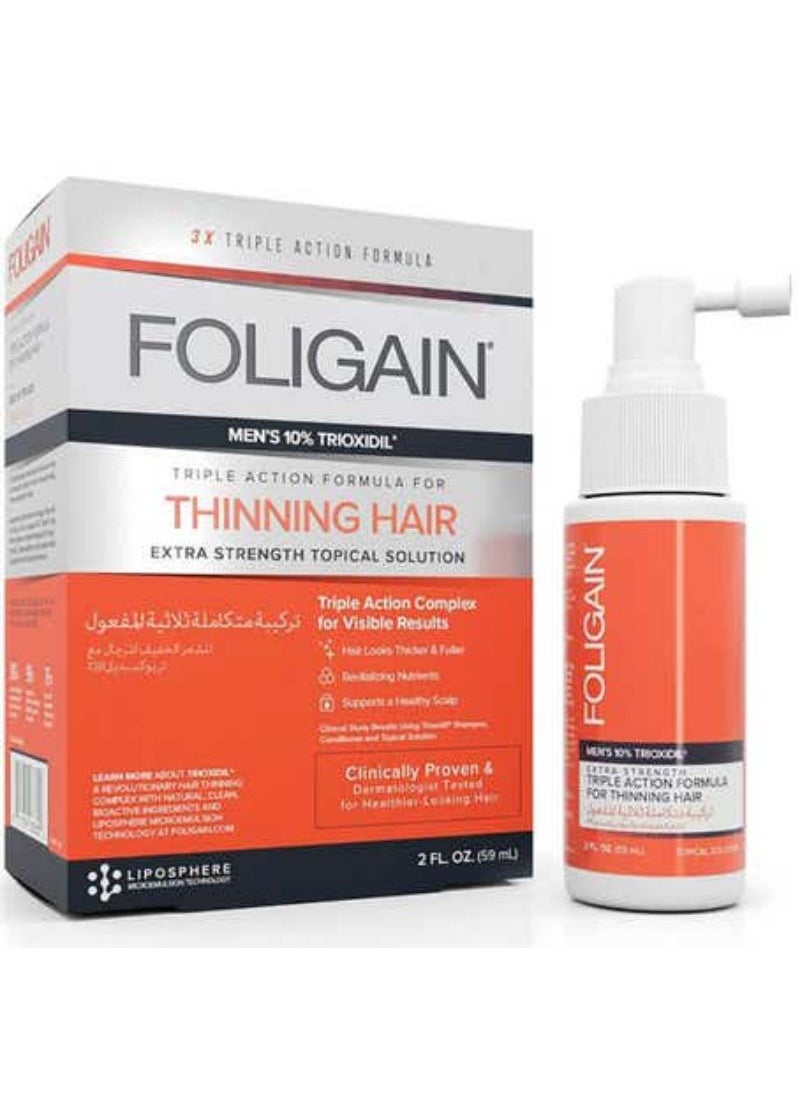 FOLIGAIN - Foligain Formula Thinning Hair For Men 10% Trioxidil 59ml - Image 1