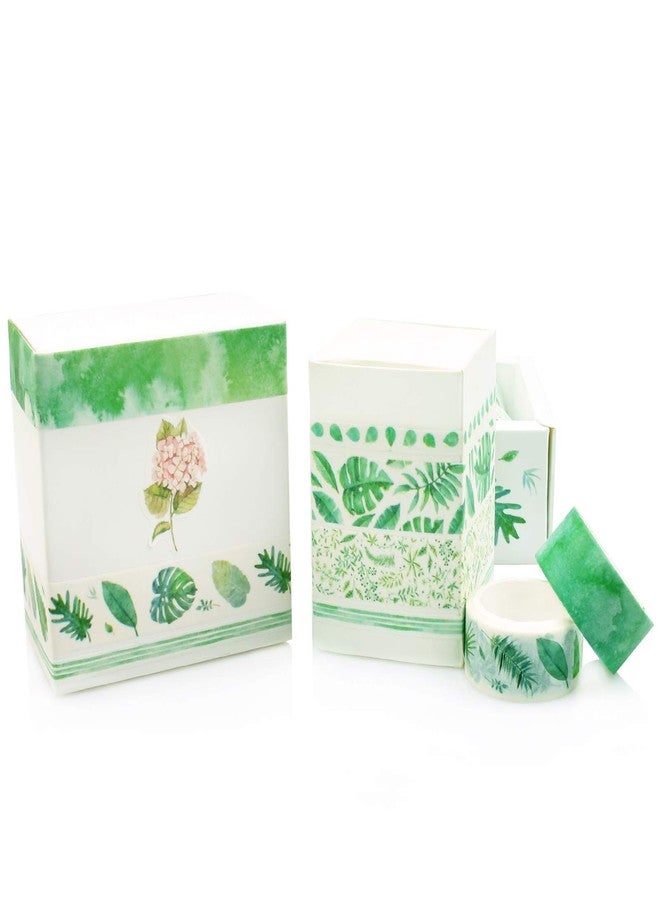 DAPUTOU 8Rolls Green Washi Tape - Image 4