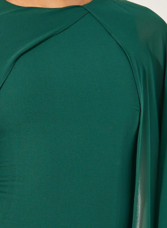 Styli Emerald Chiffon Dress