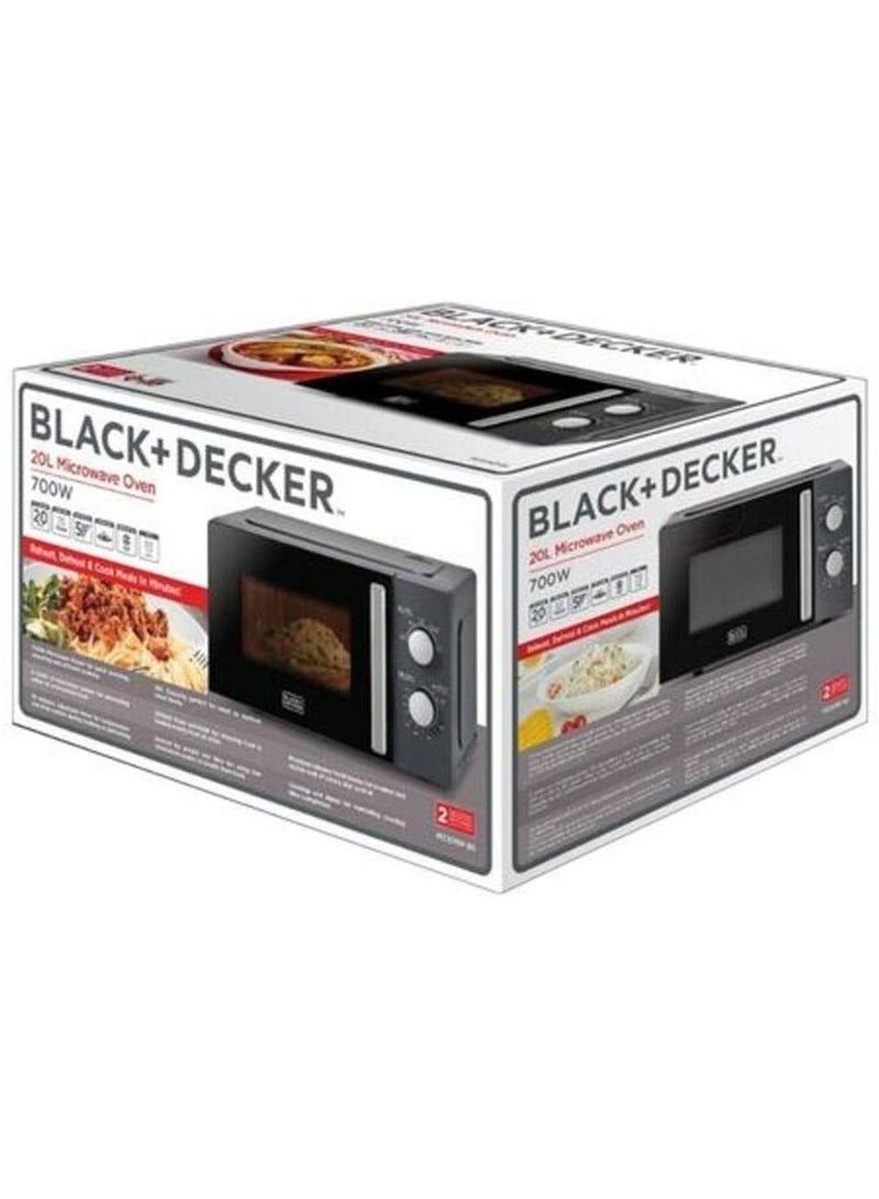 BLACK+DECKER Solo Microwave Oven 20 L 700 W MZ2015P-B5 Black - Image 4
