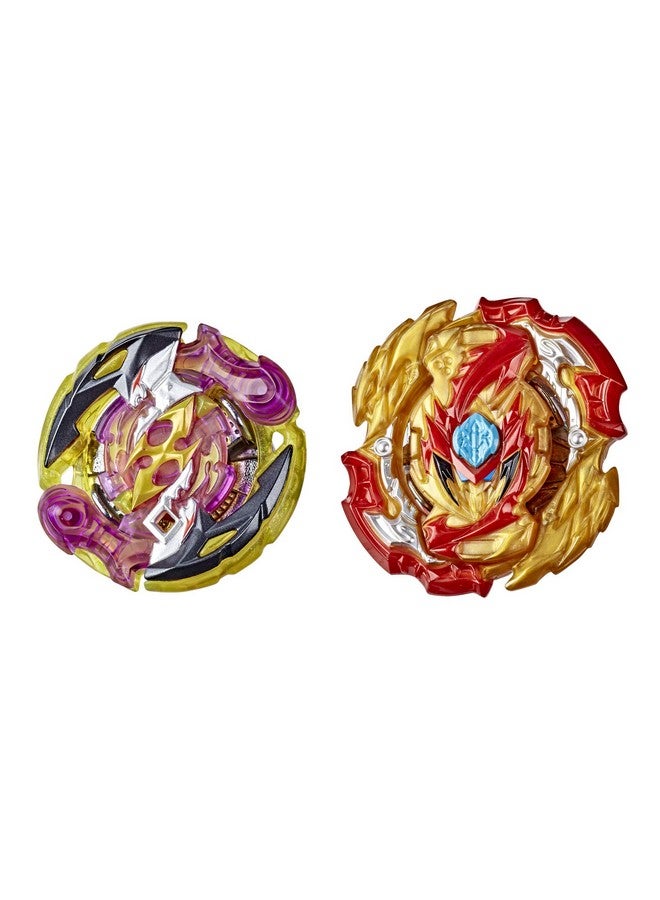 BeyBlade Beyblade Burst Rise Hypersphere Dual Pack Lord Spryzen S5 and Roktavor R5-1 Right/Left-Spin and 1 Right-Spin Battling Top Toy, 8 and Up  - Image 1