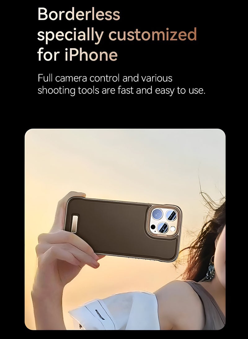 دبليو تيك غطاء هاتف Apple iPhone 16 Pro Max 5G 2024 من الجلد الفاخر المعدني الرقيق ، غطاء مضاد للسقوط بدون إطار غطاء حافظة واقي للهاتف - بني - Image 3