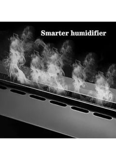 nooshi fireplace Nooshi -1 Colour 3D Steam Electric Fireplace, Ultra-thin Metal Panel Embedded Fireplace Simulation Adjustable Flame with Remote Control for Living Room, Bar, and Bedroom Decorations  - Image 2