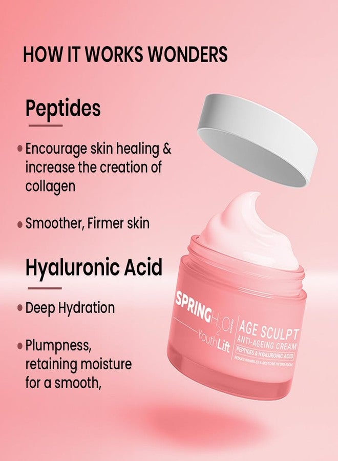 Spring H2O Age Sculpt Anti-Aging Cream + Glow Perfection Brightening Cream Combo | Anti-Wrinkle, Firming & Even Tone Skincare Duo | Hydration, Radiance & Dark Spot Reduction - 2 x 50ml - Image 5