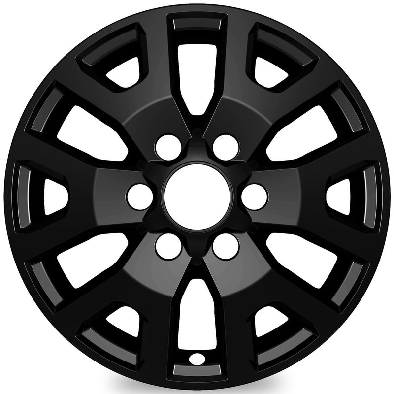 AutoBeeDen 4-Pack Wheel Skins Compatible with Toyota Tacoma 2024 2025, 17 inch 17", Hubcap, Alloy Wheel Cover, Bright Black Color - Image 1