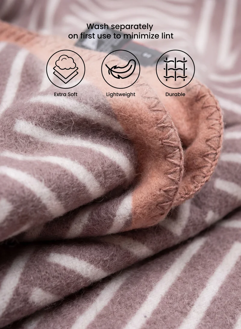 PARRY LIFE Parry Life 2-Ply Cloudy Blanket – Ultra Soft Printed Polyester Travel Blanket 130×180 cm