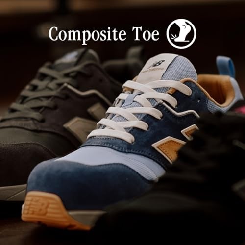 New Balance Men's Elite Lite Electrical Hazard X-Wide Composite Toe, Industrial Work Shoe Lightweight & Slip Resistant, Blue Coffee, 9.5 - Image 2