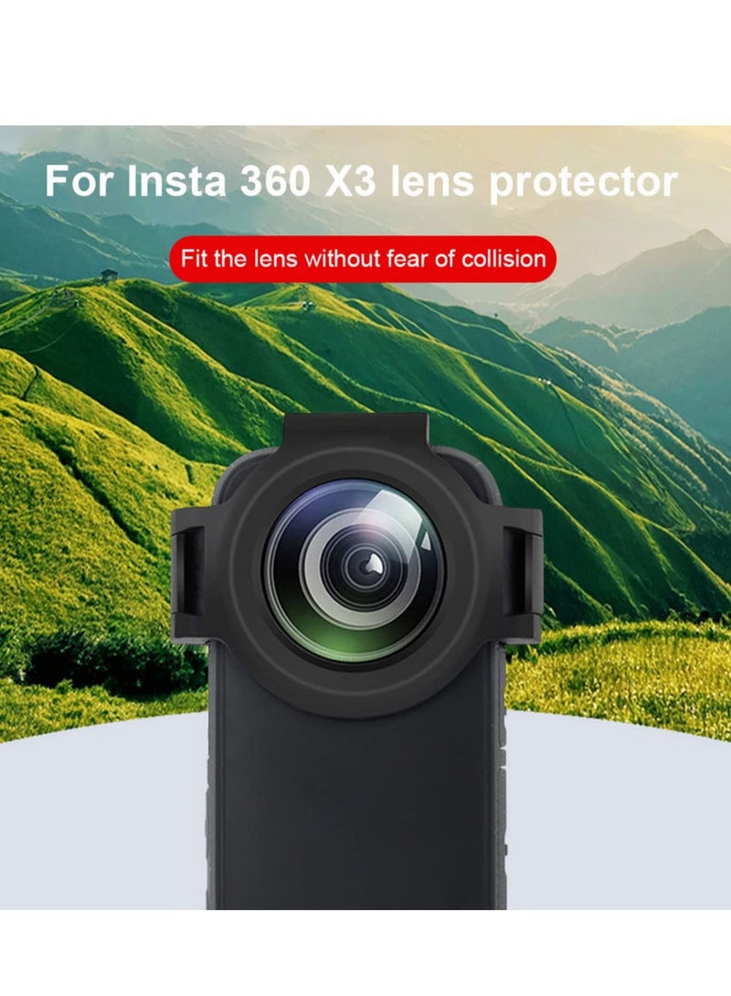 1pcs 9H Protective Shell Case Optical Tempered Glass PC Panoramic Camera Lens Protector Anti-scratch Accessories Compatible with Insta360 ONE X3  - Image 5