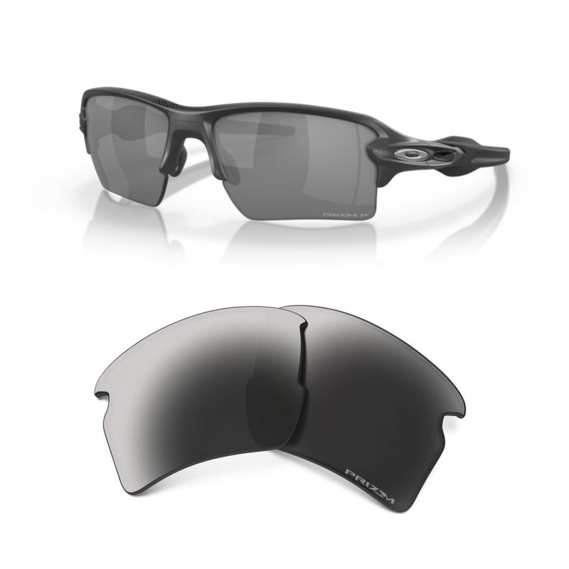 OAKLEY Authentic Flak 2.0 XL OO9188 00010059 PRIZM Black Iridium Polarized REPLACEMENT Lenses+ Bundle Microfiber Pouch -FRAMES NOT INCLUDED - Image 1