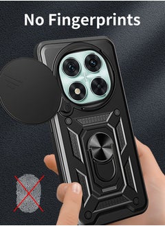 Generic for Redmi Note 14 Pro 5G / Xiaomi POCO X7 5G Case, Slide Camera Lens Cover, Magnetic Ring Holder Kickstand Protective Phone Case for Redmi Note 14 Pro 5G / Xiaomi POCO X7 5G, Black  - Image 3