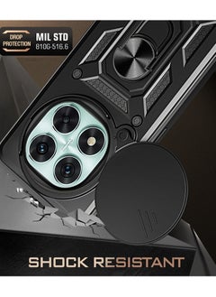 Generic for Redmi Note 14 Pro 5G / Xiaomi POCO X7 5G Case, Slide Camera Lens Cover, Magnetic Ring Holder Kickstand Protective Phone Case for Redmi Note 14 Pro 5G / Xiaomi POCO X7 5G, Black  - Image 4