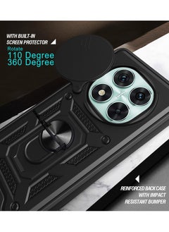 Generic for Redmi Note 14 Pro 5G / Xiaomi POCO X7 5G Case, Slide Camera Lens Cover, Magnetic Ring Holder Kickstand Protective Phone Case for Redmi Note 14 Pro 5G / Xiaomi POCO X7 5G, Black  - Image 5