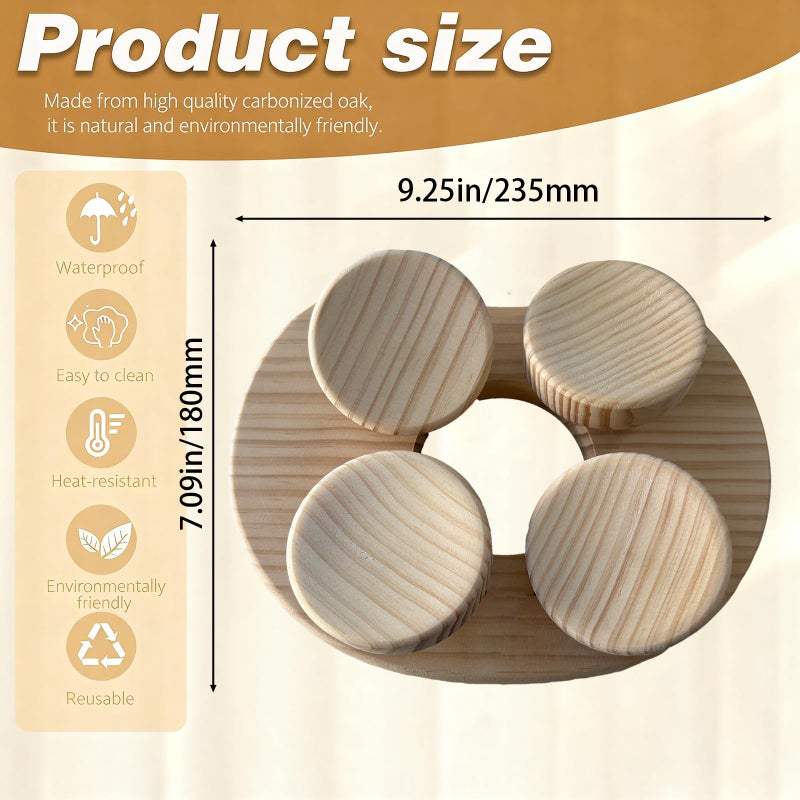 Benks Wooden Sauna Headrest with rotatable disc, Sauna Pillowï¼ŒSauna Accessory for Stiff Neck, Shoulder Pain, Head Health and Relaxation - Image 3