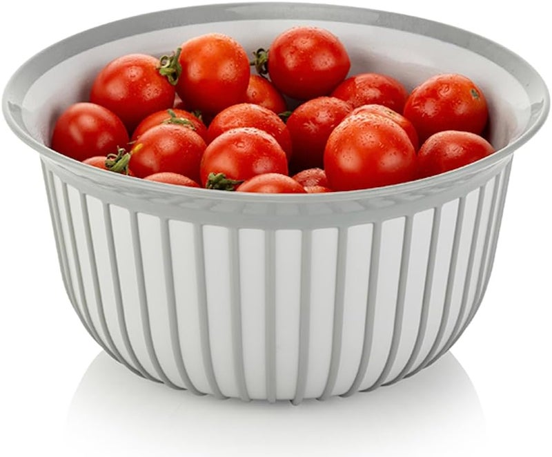 Orchid Foly Life Linea Round Bowl 1 Liter, Plastic Mixing Bowl, Serving Bowls Perfect for Salad, Fruits Serving & Baking Bowl, Snacks Bowl, Cereal Bowls Large Soup Bowl (BNM-6898) - Image 1