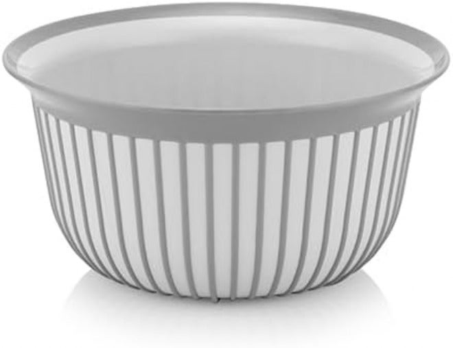 Orchid Foly Life Linea Round Bowl 1 Liter, Plastic Mixing Bowl, Serving Bowls Perfect for Salad, Fruits Serving & Baking Bowl, Snacks Bowl, Cereal Bowls Large Soup Bowl (BNM-6898) - Image 2