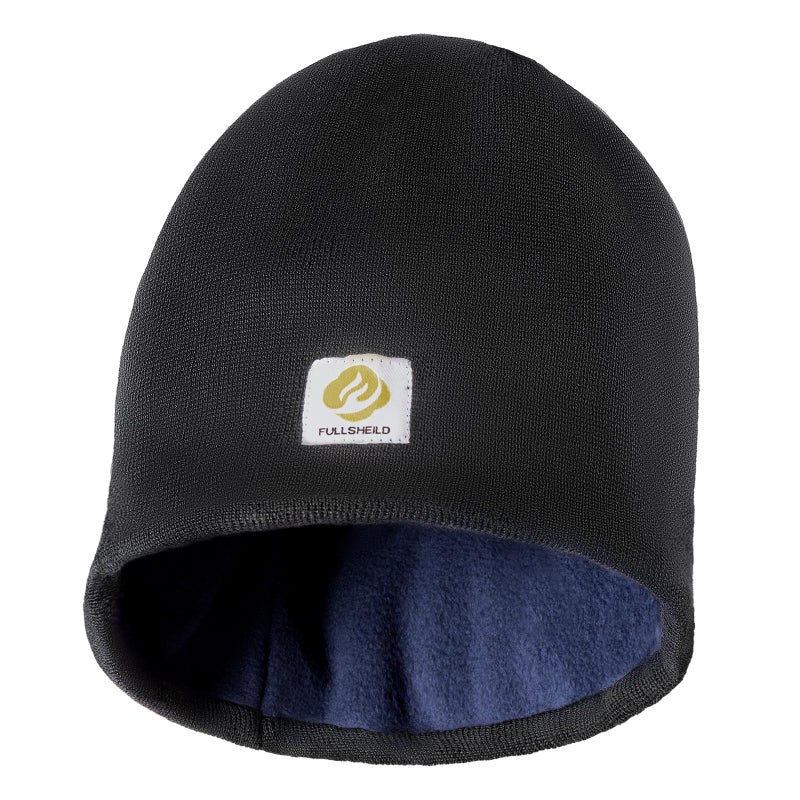 Fullsheild FR Double-Layer Thermal Knit Beanie Cap Warm Winter Flame Resistant Head Covering Welding Hat Black - Image 1