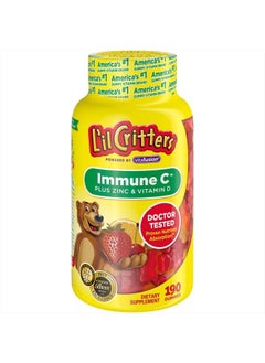 Kids Immune C Gummy Supplement: Vitamins C, D3 & Zinc for Immune Support, 60 or 120mg Vitamin C Per Serving, 190 Count (95-190 Day Supply), from America's No. 1 Gummy Vitamin Brand