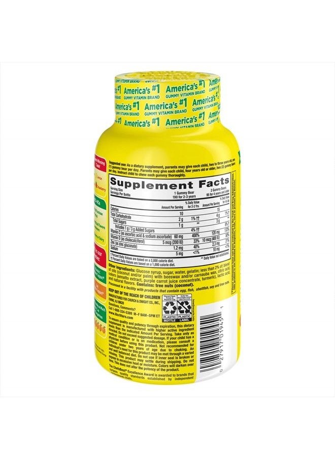 Lil Critters - Kids Immune C Gummy Supplement: Vitamins C, D3 & Zinc for Immune Support, 60 or 120mg Vitamin C Per Serving, 190 Count (95-190 Day Supply), from America's No. 1 Gummy Vitamin Brand - Image 1