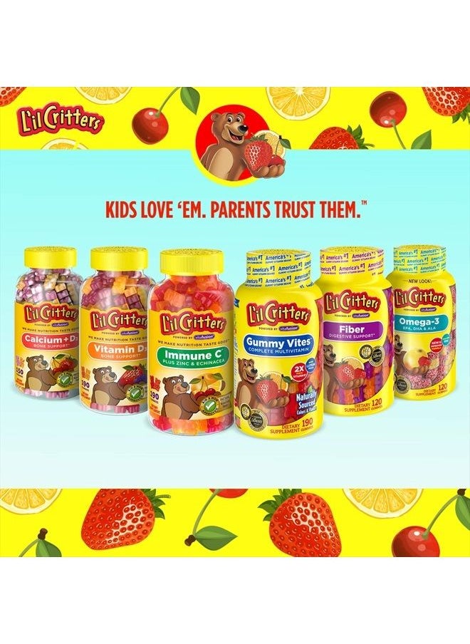 Lil Critters - Kids Immune C Gummy Supplement: Vitamins C, D3 & Zinc for Immune Support, 60 or 120mg Vitamin C Per Serving, 190 Count (95-190 Day Supply), from America's No. 1 Gummy Vitamin Brand - Image 1