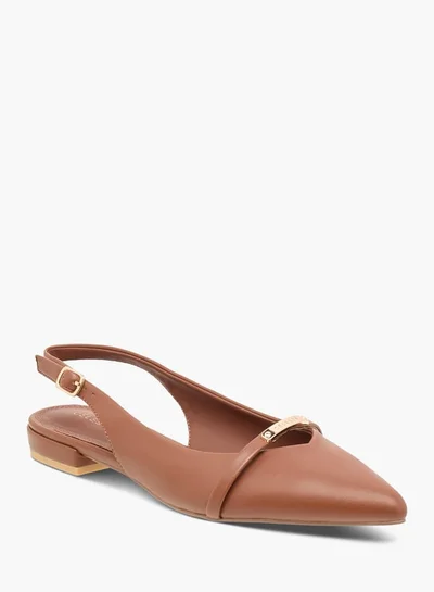 Celeste Women's Logo Accent Slingback Sandals with Buckle Closure