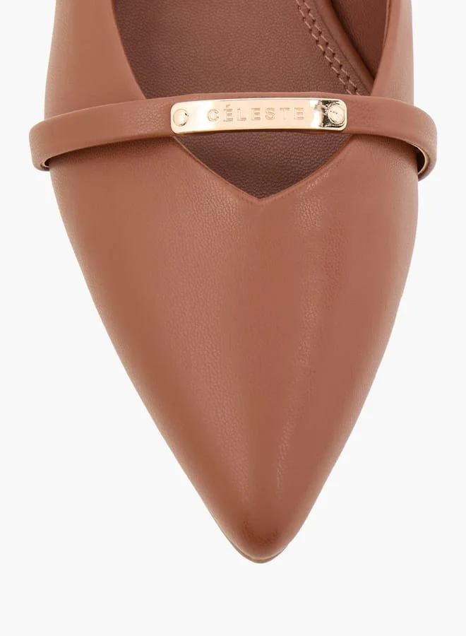 سيليست Women's Logo Accent Slingback Sandals with Buckle Closure