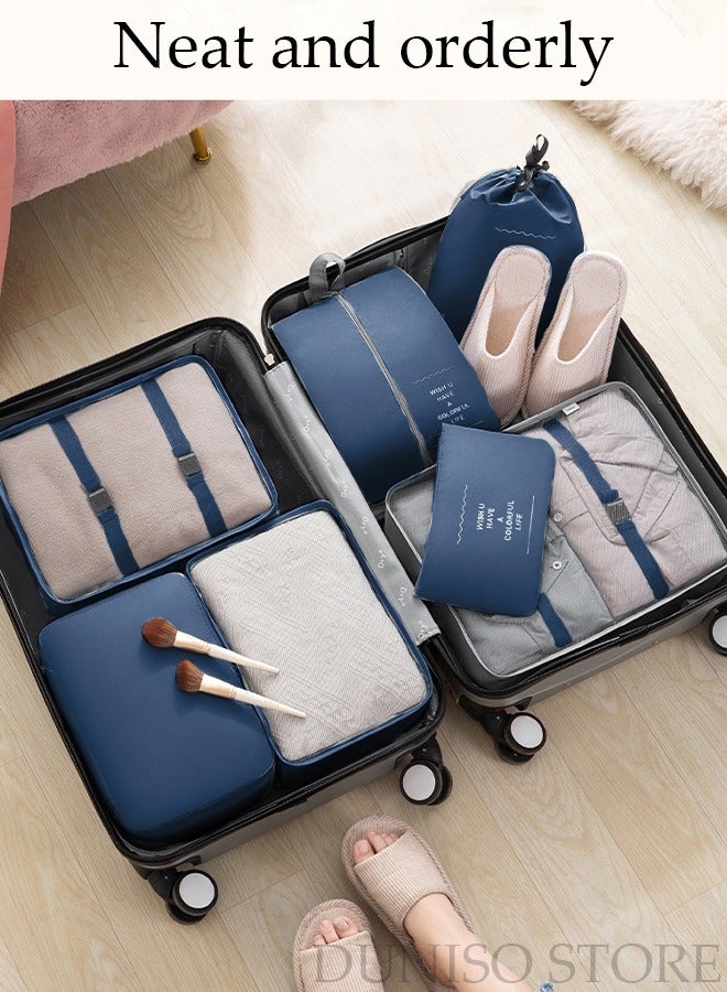 DUNISO 7PCS Travel Storage Bag Set Multi-functional Clothing Sorting Packages Travel Packing Compression Pouche Luggage Organizer Pouch for Moving Traveling  - Image 4