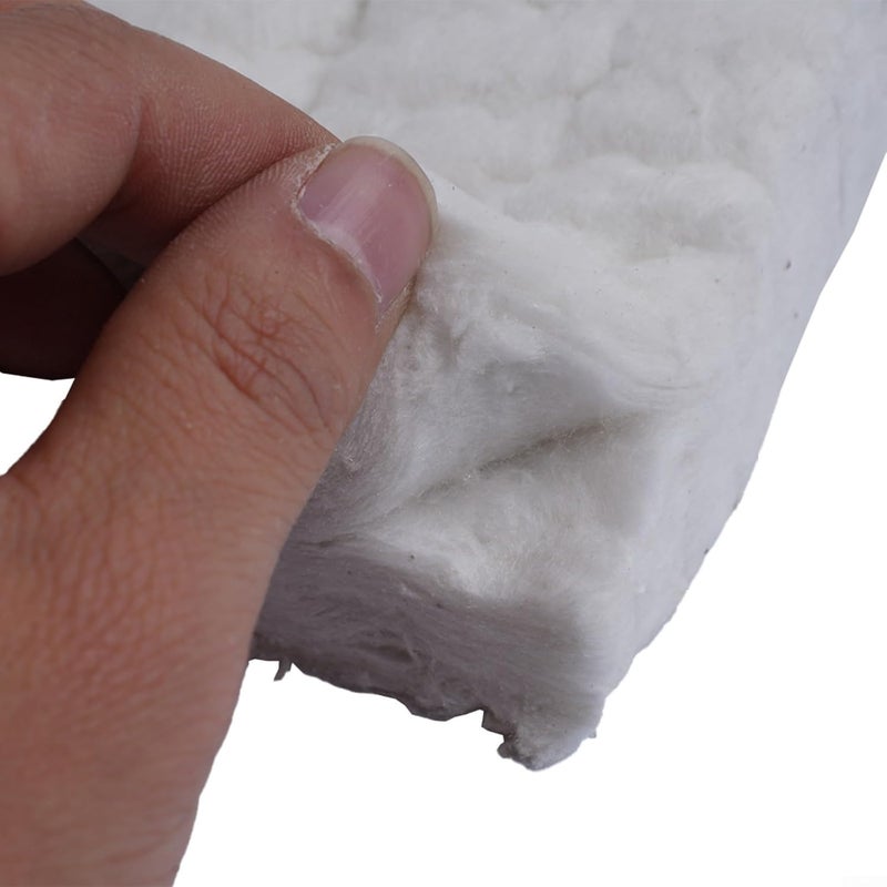 Repeated detach compatible build Calcium Magnesium Silicate Fiber Fireplace Blanket, White High-Temperature Insulation for Firebox Safety, Gel Burner, Bioethanol Ceramic Wool Compatible, Leak-Proof Design, Easy Cut(30X20X3CM) All condition resistant crafted quality - Image 2