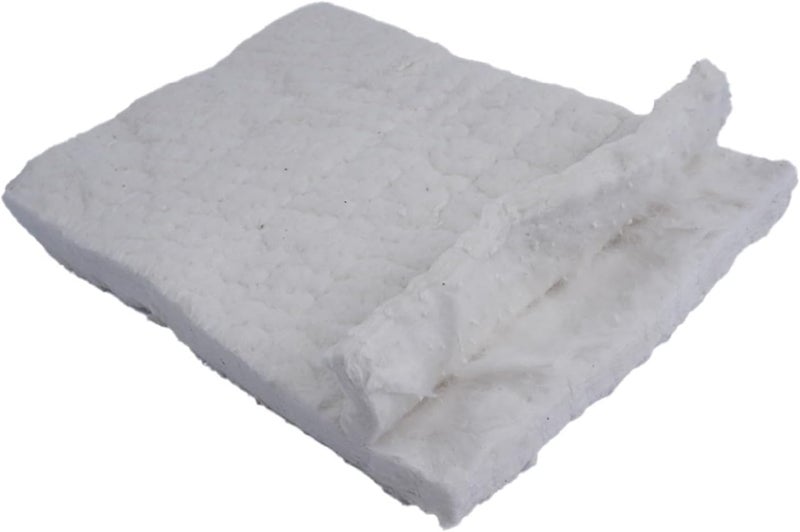Repeated detach compatible build Calcium Magnesium Silicate Fiber Fireplace Blanket, White High-Temperature Insulation for Firebox Safety, Gel Burner, Bioethanol Ceramic Wool Compatible, Leak-Proof Design, Easy Cut(30X20X3CM) All condition resistant crafted quality - Image 3