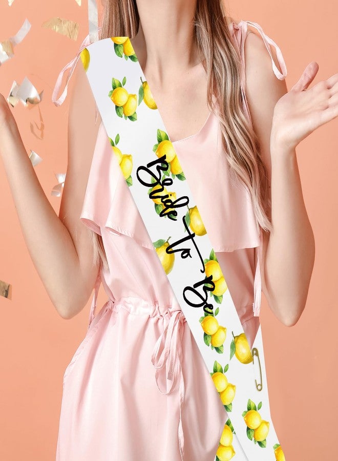 Ramciyo Lemon Bride to Be Sash - Capri Lemon Bridal Shower Decoration, I Found My Main Squeeze Ssash, Capri Lemon Bachelorette Sash for Bachelorette Bridal Shower Party - Image 2