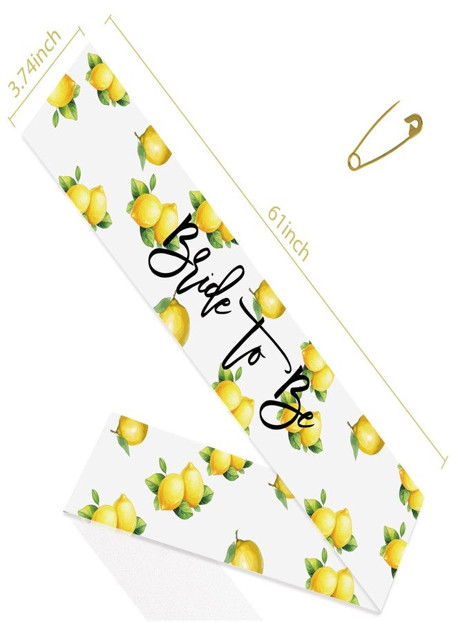 Ramciyo Lemon Bride to Be Sash - Capri Lemon Bridal Shower Decoration, I Found My Main Squeeze Ssash, Capri Lemon Bachelorette Sash for Bachelorette Bridal Shower Party - Image 3