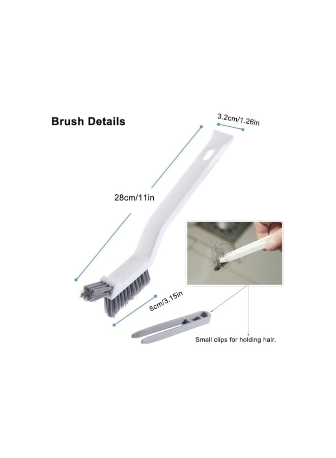 promass Pot Pan and Dish Brush,White Handle Flexible Brush Versatile Cleaning Tools with Long Lasting Bristles Kitchen Brush,2Pack White - Image 3