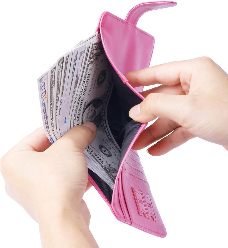 PASCACOO Passport Holder Cover Wallet RFID Blocking Leather Card Case Travel Accessories for Women Men, Z #Pink, Rfid Wallet - Image 5