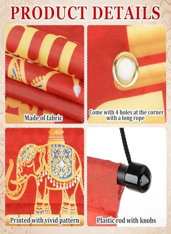 Sophena Happy Diwali Decoration Door Banner - Porch Signs Welcome Banner Backdrop for Deepawali Festival of Lights - Hanging Decoration Yard Sign for Home Wall Door Cover Party Supplies (Elephant) - Image 4