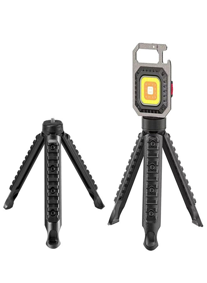 XROLAND Lamp Holder 2pcs Portable Camp Stand Adjustable Height Camping Flashlight Tripod Working Light Bracket for Outdoor Activity, As the Picture Shows - Image 2
