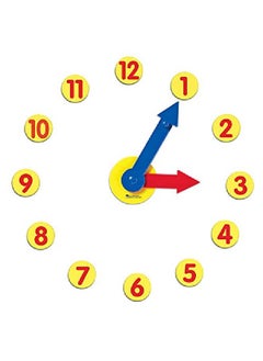 Learning Resources Magnetic Time Activity Set Homeschool Time Telling Basic Math Skills Giant Demo Clock Whiteboard Accessories Grades K+ Ages 5+  - Image 1