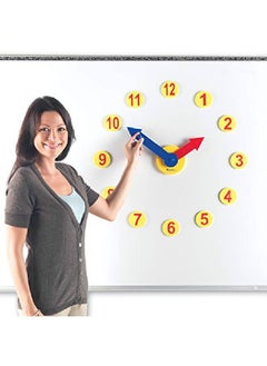 Learning Resources Magnetic Time Activity Set Homeschool Time Telling Basic Math Skills Giant Demo Clock Whiteboard Accessories Grades K+ Ages 5+  - Image 3