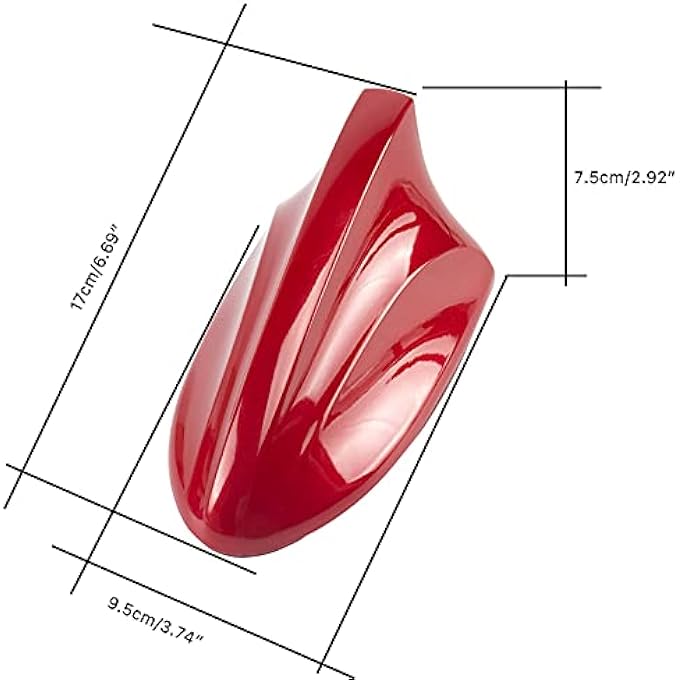 Carwiner Car Shark Fin Cover Roof Aerial Base For Car Suv Most Auto AccessoriesRed - Image 5