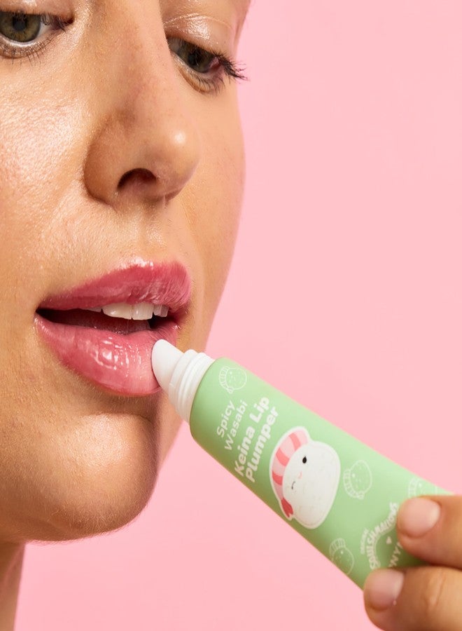 TONYMOLY x Squishmallows Keina Keychain Lip Gloss | Spicy Wasabi Sheer Gloss, Plumping & Hydrating, Non-Sticky High Shine Lip Care, 11ml | Portable, Fun, Limited Edition - Image 3